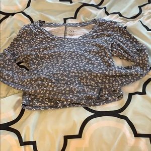 Wide u neck crop top